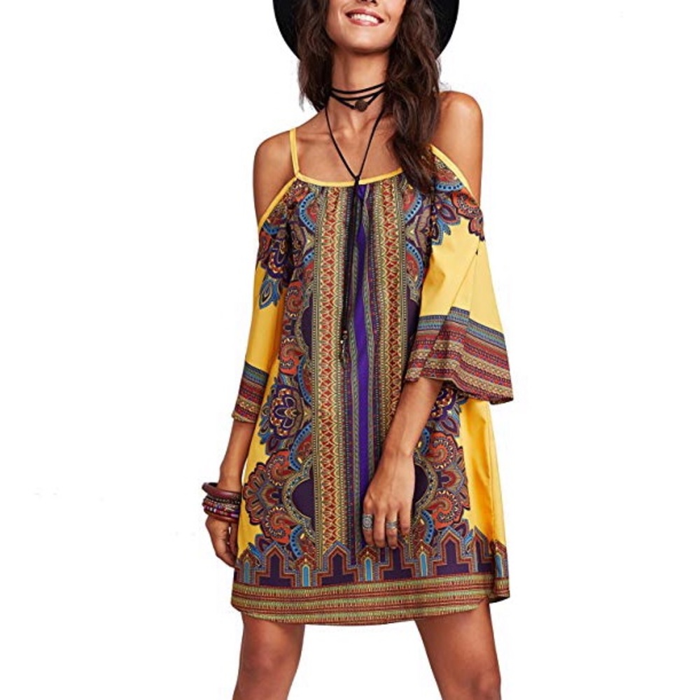 ✨Coventavenue -  Geometric Boho Dress